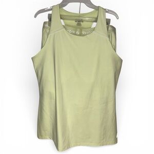 Reebok Pastel Green Athletic Set - Tank Top & Shorts Women's Activewear - XXL